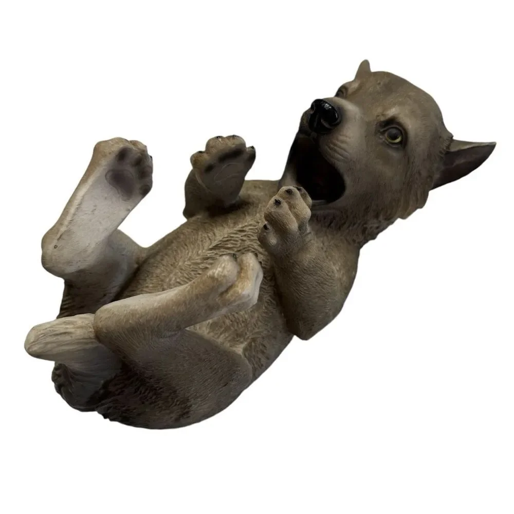 Wolf Pup Wine Bottle Holder Resin 2012 DWK